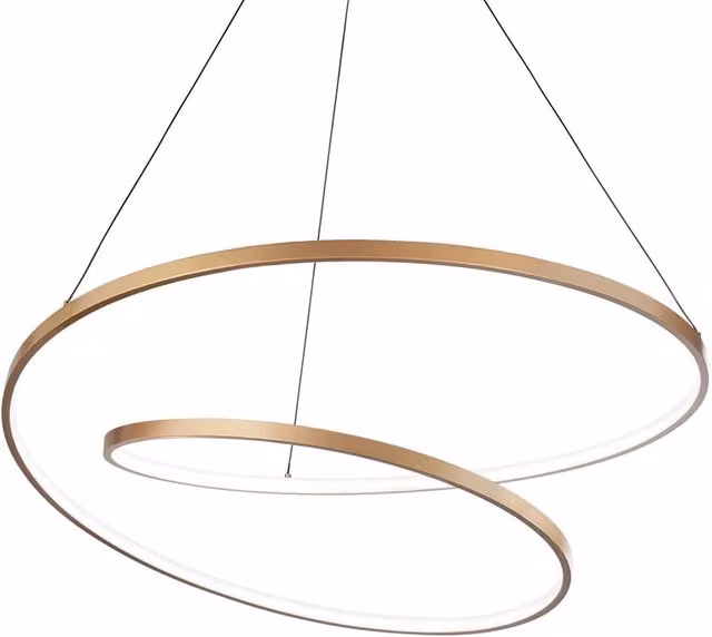 Sospensione Moderna Ideal Lux Oz in Metallo Oro e Bianco con LED Luce Calda Dimmerabile