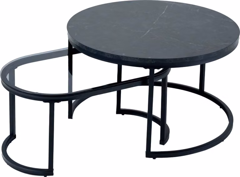 Tavolino da salotto 70 cm in marmo e vetro, design moderno per il soggiorno. ACQUISTA ORA