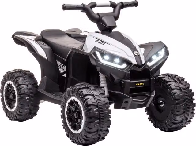 Quad Elettrico per Bambini ¨C Minimal ¨C Bianco, LED, 12V, 2 Velocit¨¤