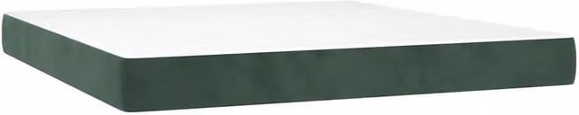 Materasso a Molle Insacchettate Rigidit¨¤ Media Verde Scuro 160x220x20 cm in Velluto