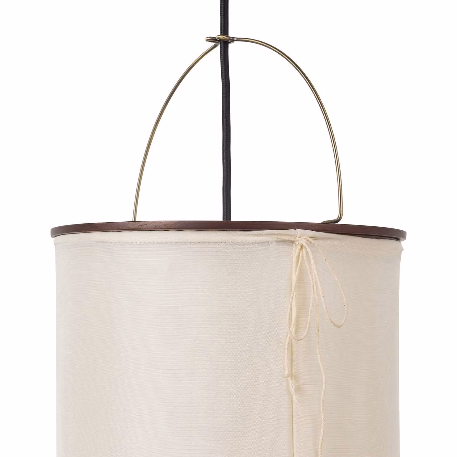 GUBI Applique da parete Silk Lantern, Crema / Ambra, Soggiorno / Sala da pranzo, Tessuto / Stoffa / Seta, Design, Applique