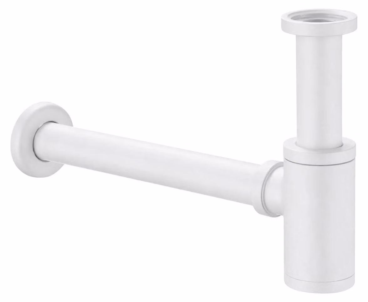 CERANO - Sifone per lavabo - 5/4" - ottone - DN32/250 mm - bianco opaco