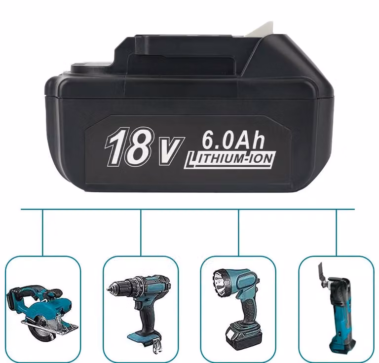 Confezione da 2 batterie agli ioni di litio – Batteria di ricambio per BL1860, BL1850B, BL1850 – 18 V – 6000 mAh – Sistema di protezione di sicurezza a 6 strati
