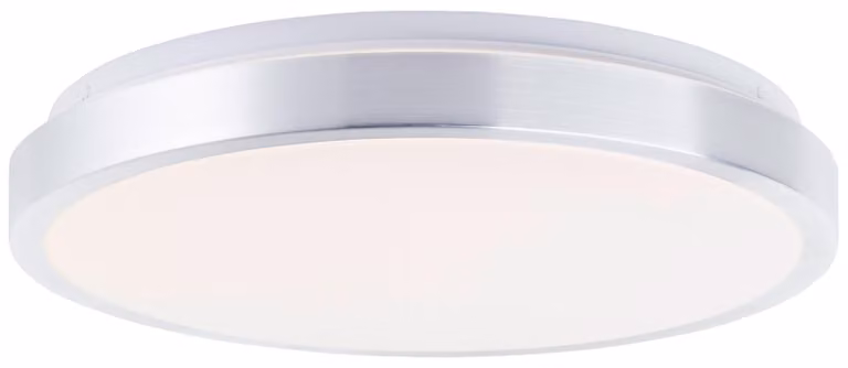 Brillante Livius LED a parete e a soffitto 33cm 24W Bianco caldo Nichel Alluminio Bianco G80561A21