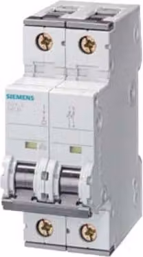 Interruttore automatico Siemens sensibile a tutte le correnti 6 A a 2 poli, caratteristica di intervento C (5SY5206-7)