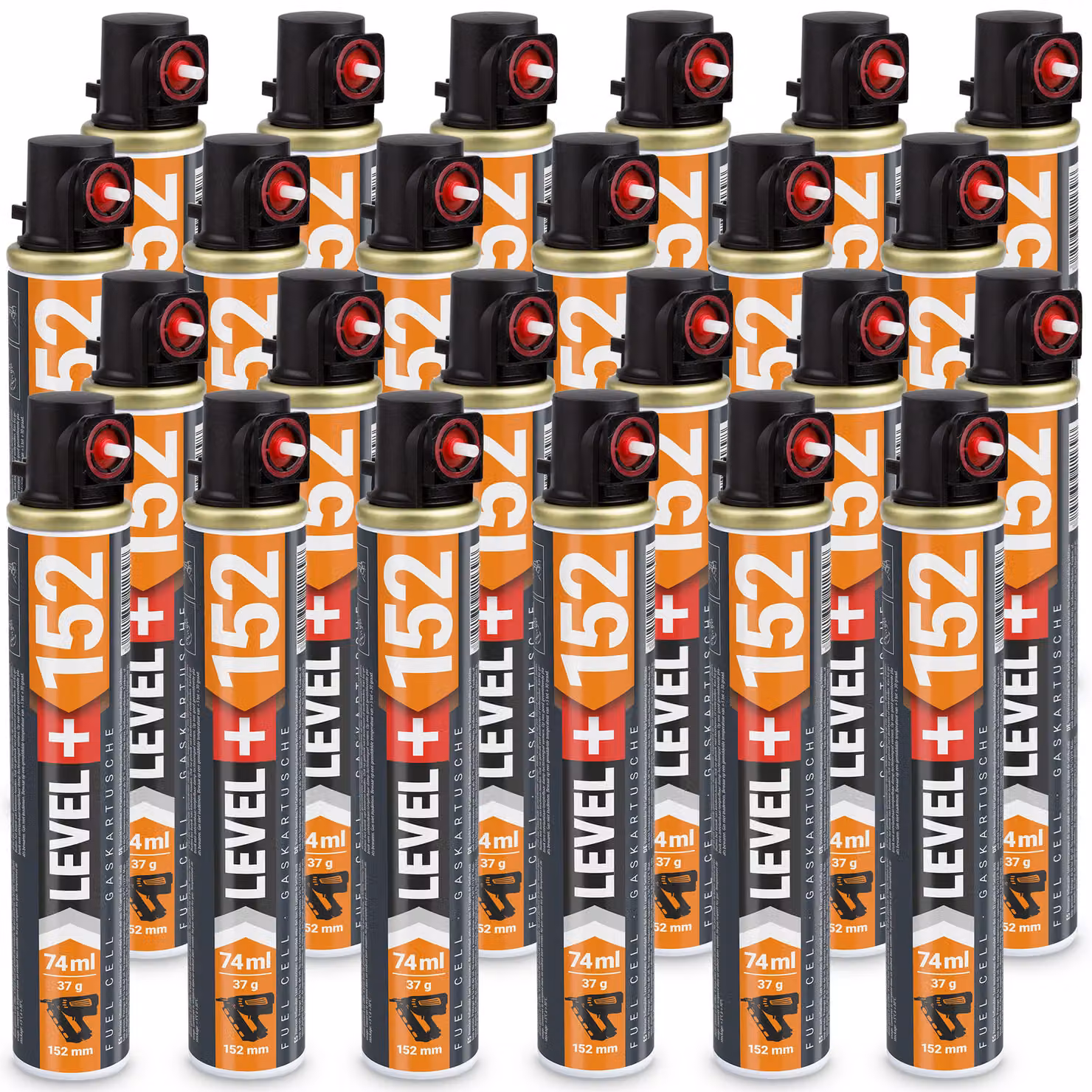 Cartuccia di ricambio LEVEL+ per chiodatrice 24 pezzi 152mm 74ml L+152