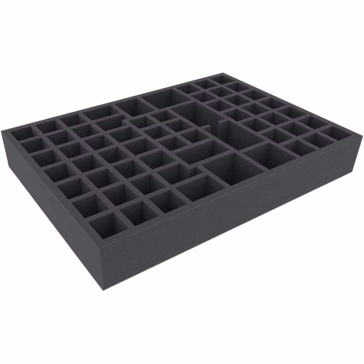 Inserto in schiuma con 62 scomparti, 420 x 300 x 60 mm, per giochi da tavolo