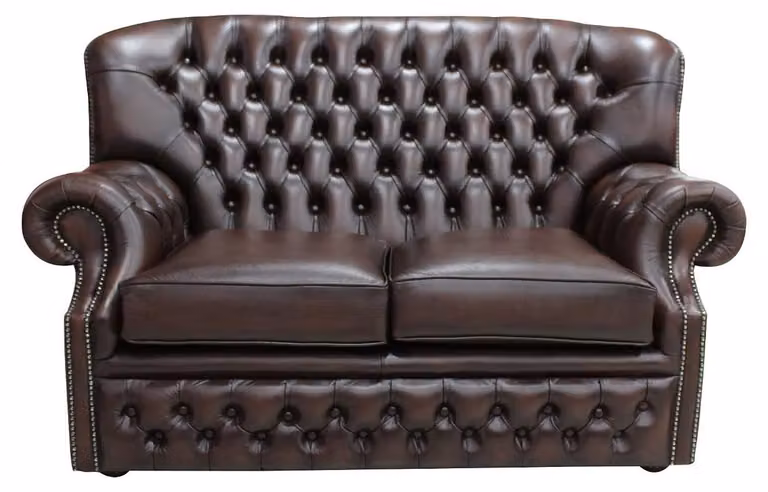 2 Sitzer Couch Polster Ohrensofa Chesterfield Leder Couchen Sofas Garnitur