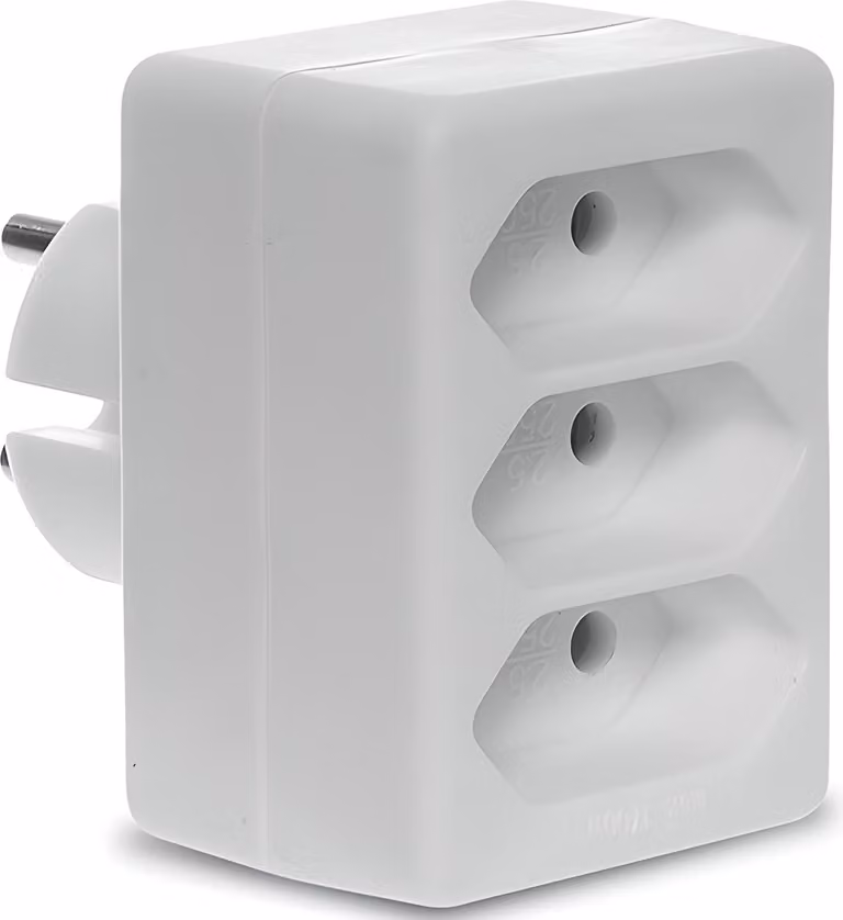 distributore triplo 3x2P/II; bianco
