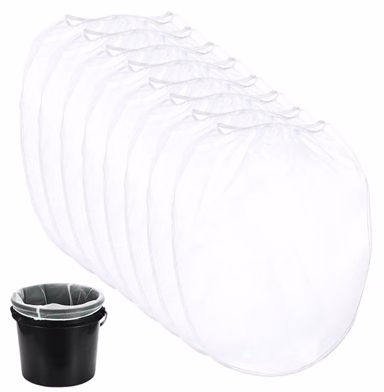 Sacchetti filtranti a rete, confezione da 8, capacità 1 gallone, trama 100, in nylon bianco