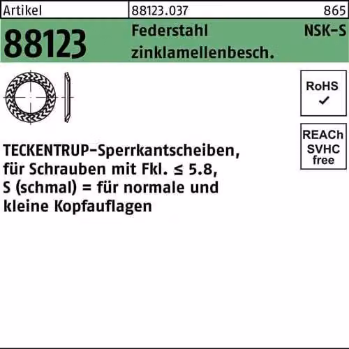 Bordi di bloccaggio TECKENTRUP. 88123 C 60 flZnnc NSK-S 4 flZn 881230370040000