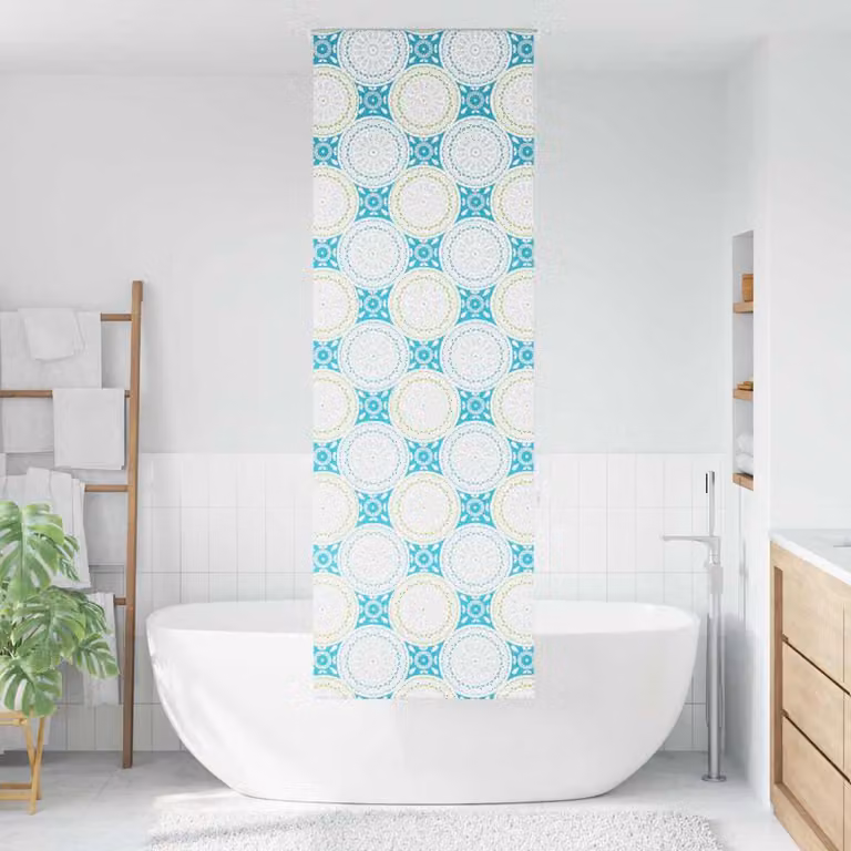 vidaXL Tenda a Rullo Doccia 60x240 cm Larghezza Tessuto 56 cm