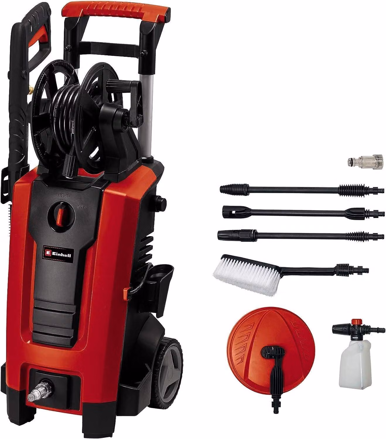 Idropulitrice – 1900 Watt – 140 Bar – Con spazzola rotante orizzontale e serbatoio per detergente