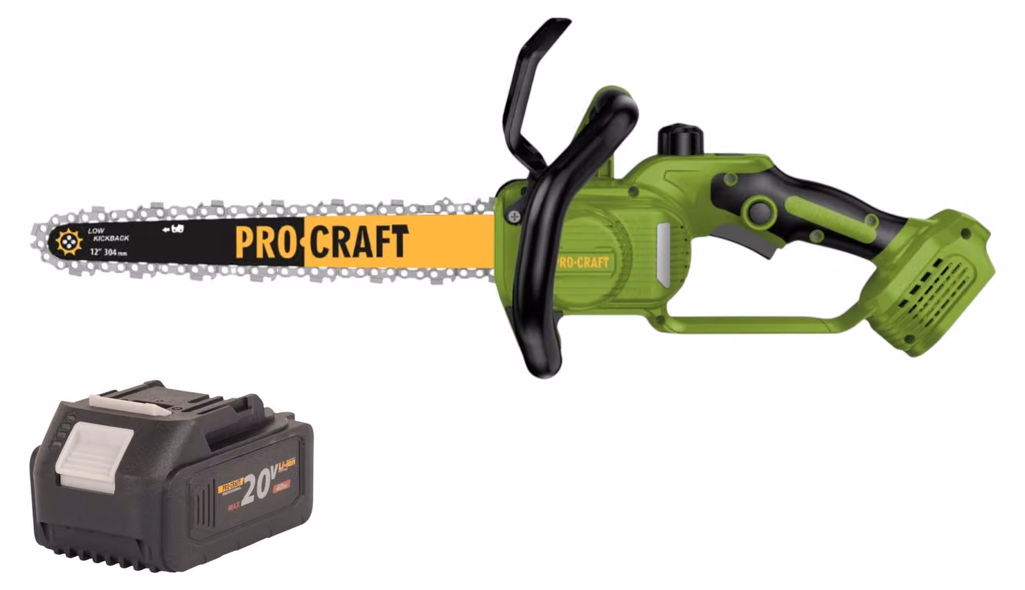 Motosega a batteria Procraft PKA33-BB 20 V 304 mm Brushless + 1x batteria 4,0 Ah - senza caricabatteria