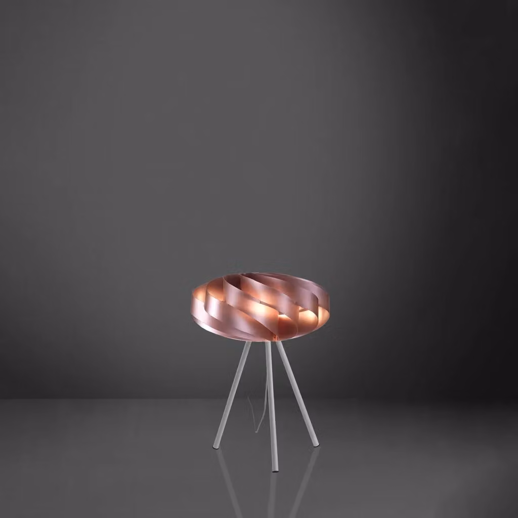 Lampada da scrivania moderna Flat Polilux Linea Zero in metallo e plastica rosa con attacco E27 – 2