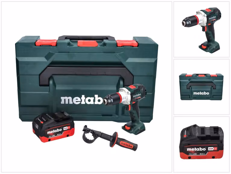 Trapano avvitatore a batteria Metabo BS 18 LTX BL I 18 V 130 Nm + 1x batteria 8,0 Ah + valigetta metaBOX - senza caricabatterie