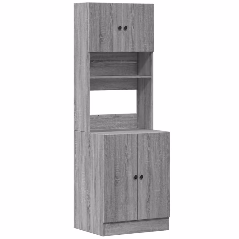 Mobile da Cucina Grigio Sonoma 60x50x180cm in Legno Multistrato