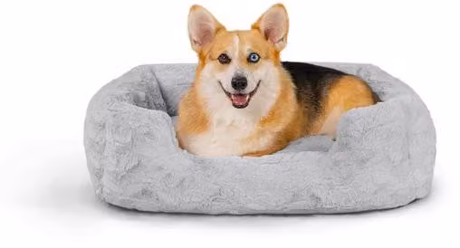 Cuccia per cani in memory foam - Rettangolare, lavabile, grigia, M, 76 x 51 cm
