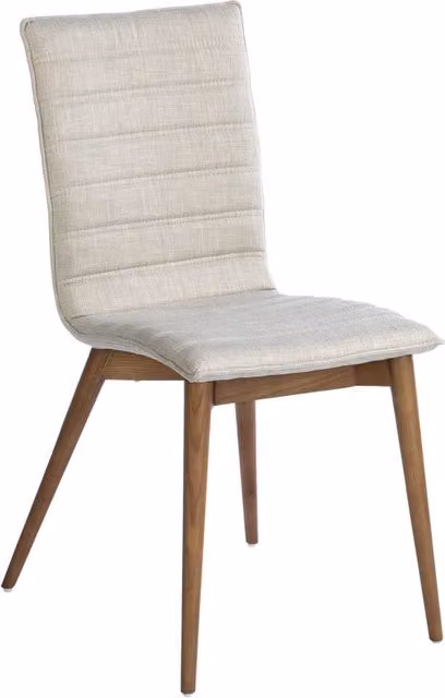 Sedia moderna Angel Cerdá in tessuto grigio con struttura in legno