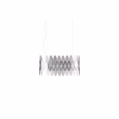 Lampadario Moderno Ovale Polilux ® Argento E Metallo Cromo 3 Luci E27