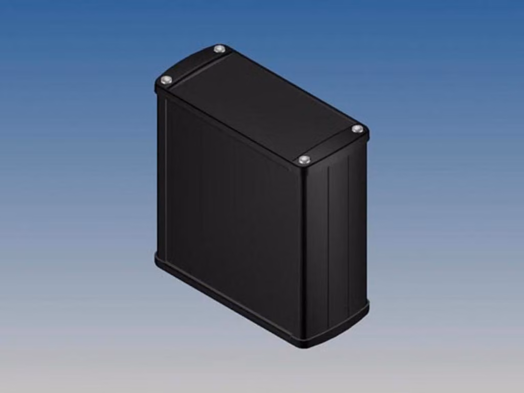 Alloggiamento in alluminio - colore nero - 110 x 105,9 x 45,8 mm
