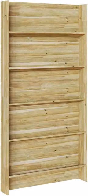 Scaffali per piante rustici portaoggetti 90 x 15 x 180 cm in pino trattato marrone 02_0058970