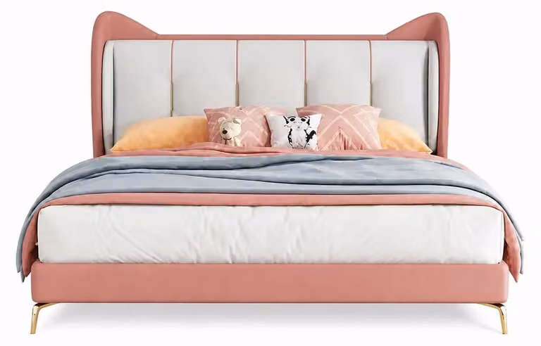 Letto per bambini rosa, trasformabile in letto per adolescenti, design moderno, alta qualità, mobili per bambini