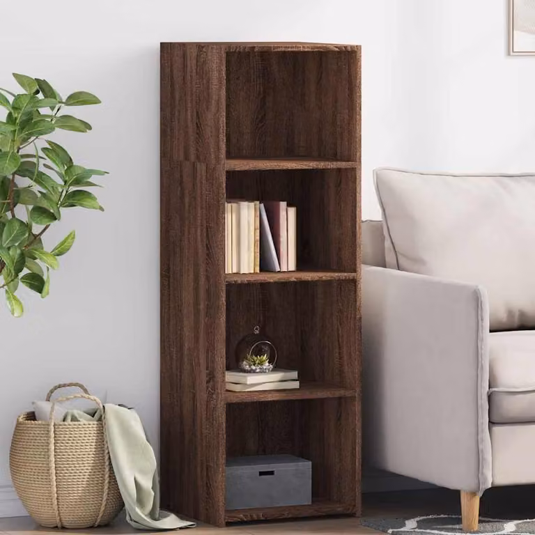 Credenza moderna vidaXL in legno Rovere Marrone, L: 40 cm, P: 41 cm, H: 124 cm