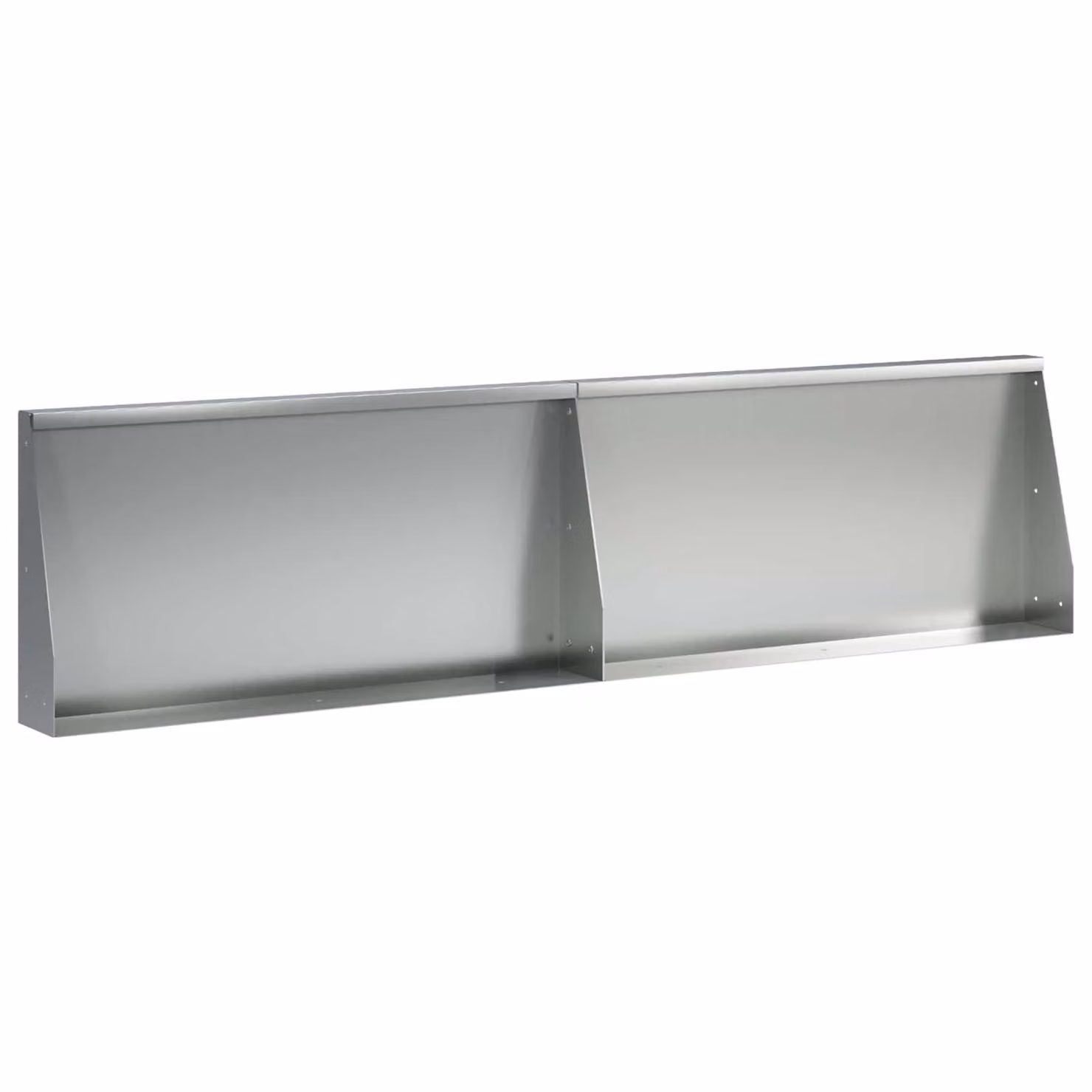 Set di 2 pezzi di aiuole rialzate vidaXL in acciaio zincato color argento, L: 80 cm, P: 40 cm, H: 12 cm
