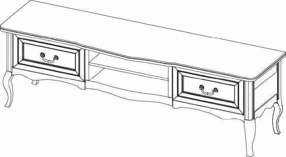 Klassischer TV Sideboard Echtes Holz Kommode Board Schrank Kommoden PR-RTV-D