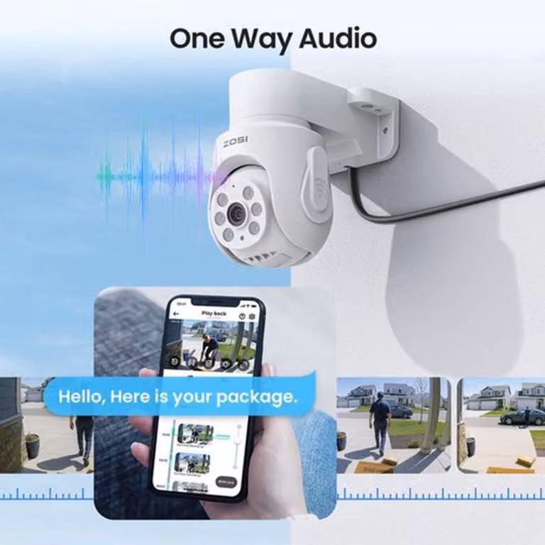 Sistema di videosorveglianza con 4 telecamere - Risoluzione di 5 megapixel - Capacità di archiviazione di 500 GB - Adatto per interni ed esterni