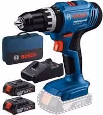 Trapano Avvitatore Percussione Bosch GSB 18V-25 con 2 Batterie al Litio da 18V Blu