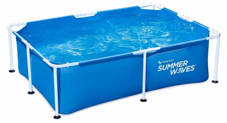 Struttura per piscina fuori terra - 260 x 160 x 66 cm - Metallo - Rettangolare