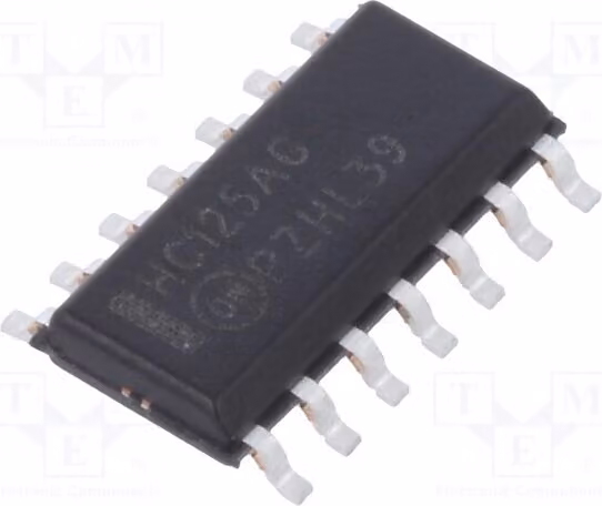 3x, invertente (no) Canali: 4 IN: 1 MC74HC125ADG, trasmettitore, driver