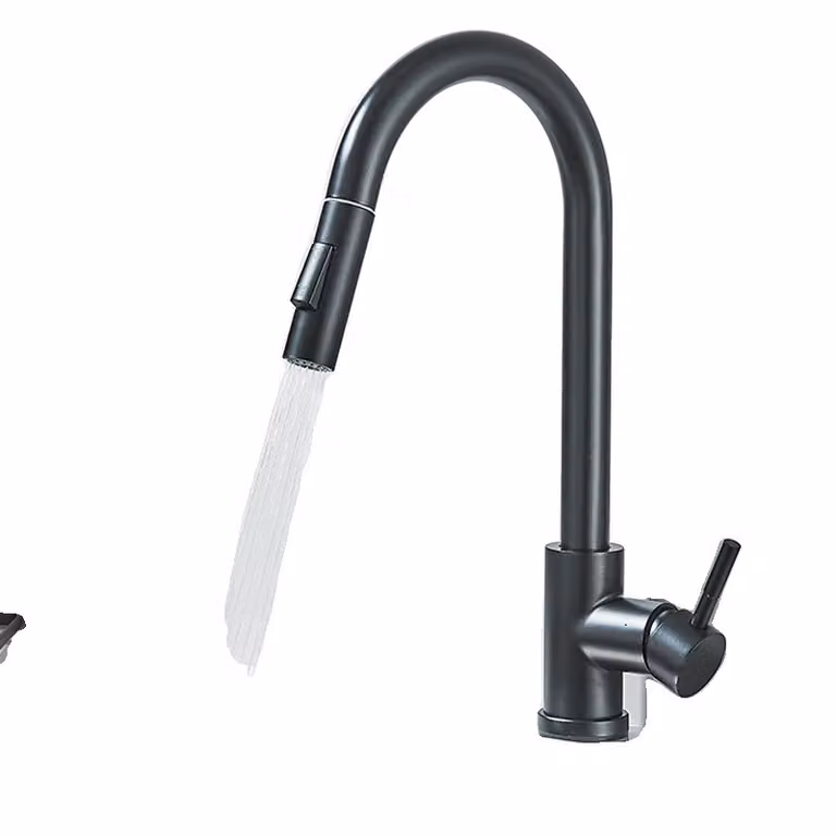 Rubinetteria da cucina, , rotazione a 360°, colore nero