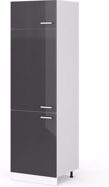 Armadio frigorifero R-Line Antracite lucido/Bianco 60 cm Vicco