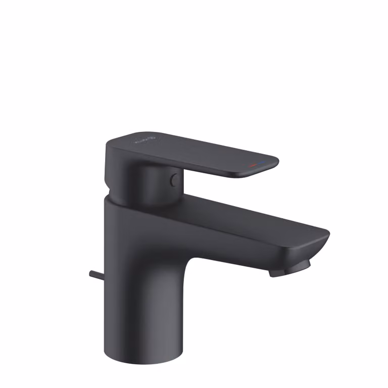 KLUDI PURE&STYLE Mitigeur monocommandé pour lavabo, hauteur de bec 75mm, avec garniture d'écoulement en métal, 403823975, 403823975