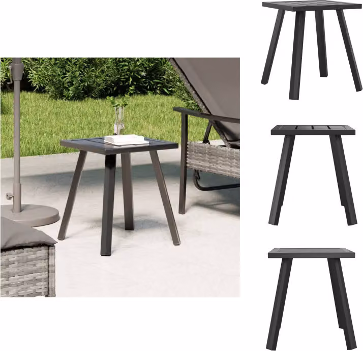 vidaXL Tavolo da giardino antracite 34x34x38 cm in acciaio - Set di mobili da giardino