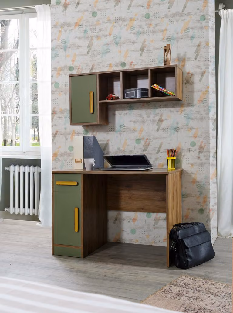 Computertisch für das Kinderzimmer Holztische Möbel Schreibtisch Braun