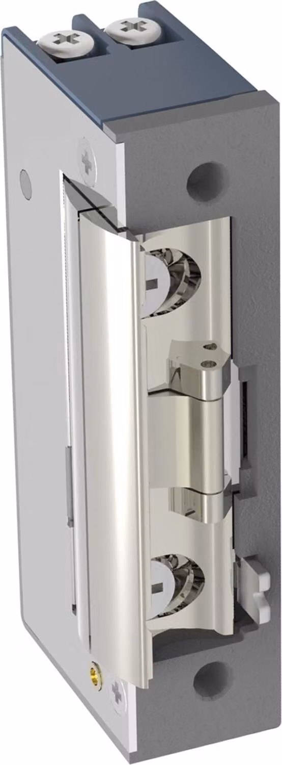 Apriporta elettrico 53B10, 6-12 V, con sblocco e blocco meccanico, senza frontalino