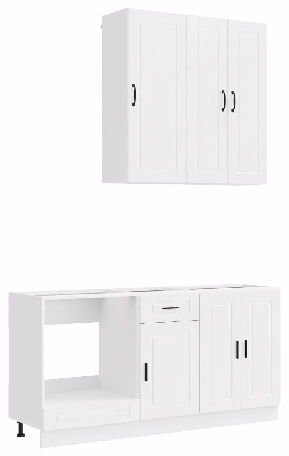 Set di accessori per cucina PORTO, 5 pezzi, bianco lucido