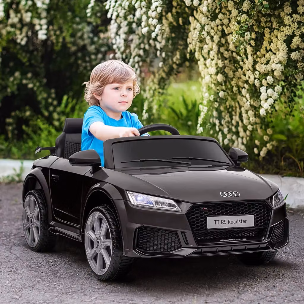 Macchina Elettrica Audi TT per Bambini 12V con Telecomando e Luci, Colore Nero – 2