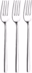 Set di 3 forchette da tavola Abert INFINITO in acciaio inox 18/10 color argento lucido, lunghezza: 20,7 cm