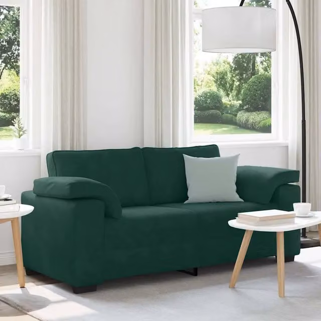 Divano Divanetto-Sofa Verde Scuro 140 cm in Velluto 546371