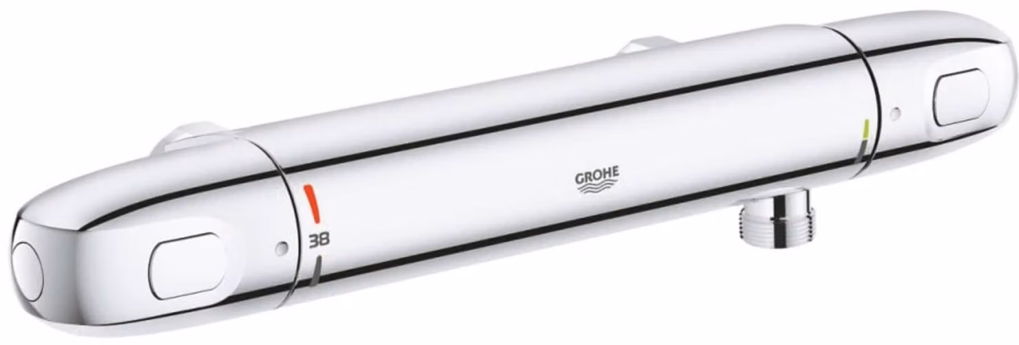 GROHE Grohtherm 1000 Mitigeur thermostatique pour douche, chrome, sans raccords, 34817003, 34817003