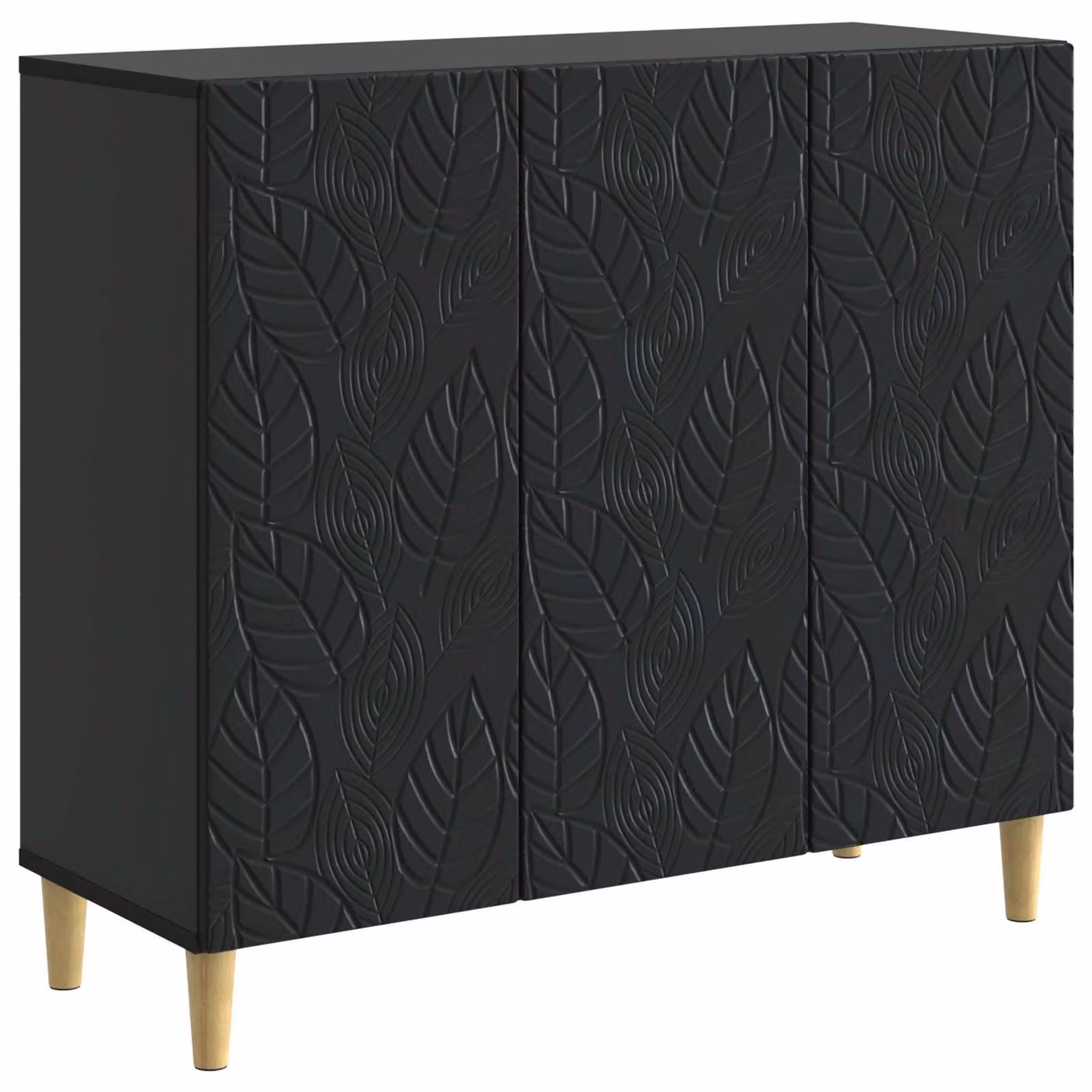 Credenza Nero 89 x 34,5 x 80 cm Legno ingegnerizzato