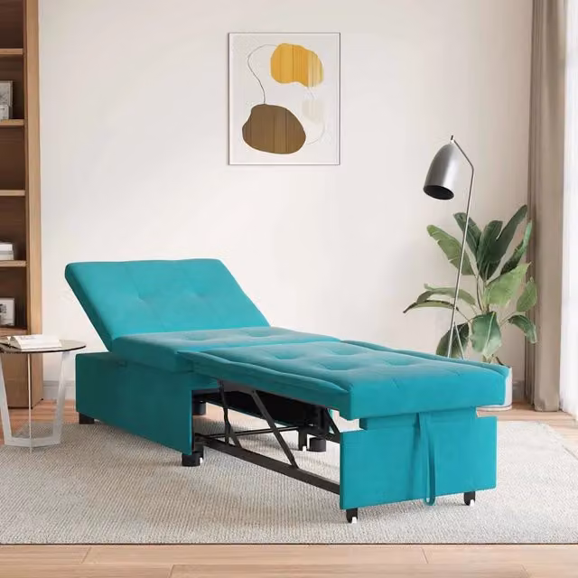 Divano letto-Sofa Letto-Daybed Turchese 194 x 67 x 82 cm Velluto