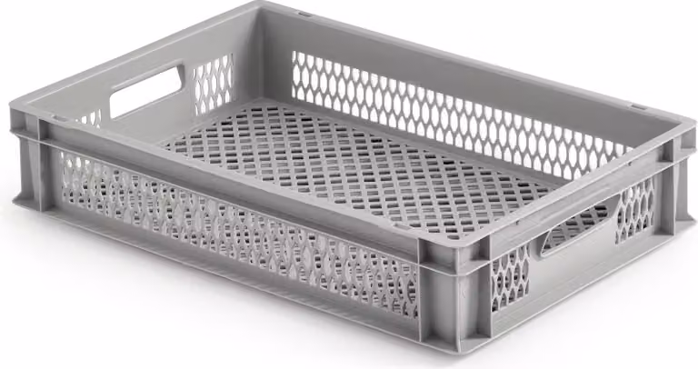 ALUTEC Kunststoffbehälter (60x40x12cm, stapelbar, lebensmittelecht, -40/+80°C)
