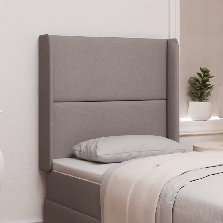 Testata del letto imbottita moderna vidaXL in tessuto beige o grigio, L 80 x P 16 x H 4 cm