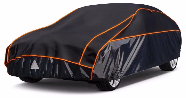 Copertura per auto, protezione contro la grandine, impermeabile, traspirante, per berline, lunghezza 495-545 cm, colore nero